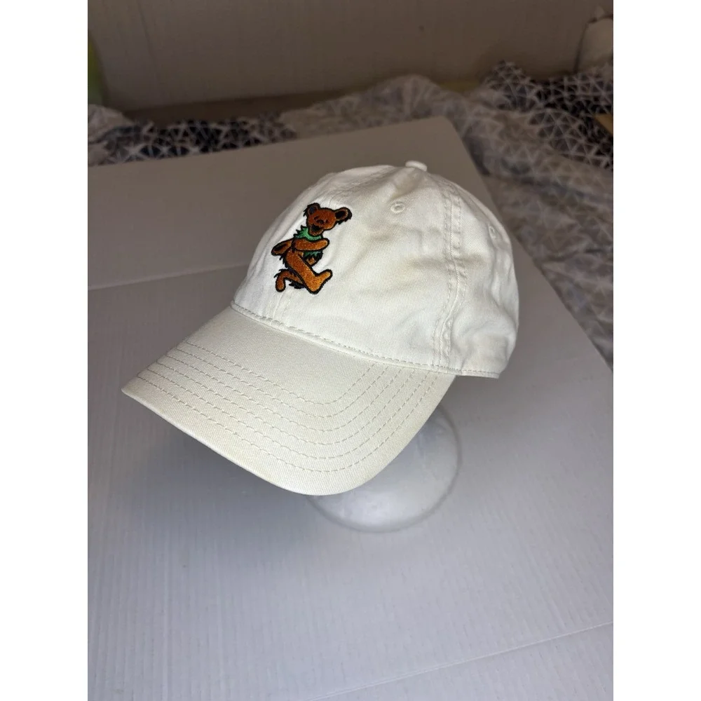 Grateful Dead Embroidered Dancing Bear Green Scarf Mad Engine Adjustable Hat